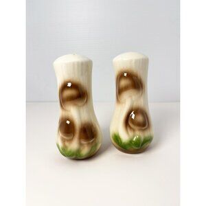 Vintage mushroom ceramic salt and pepper shakers